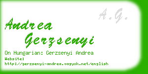 andrea gerzsenyi business card